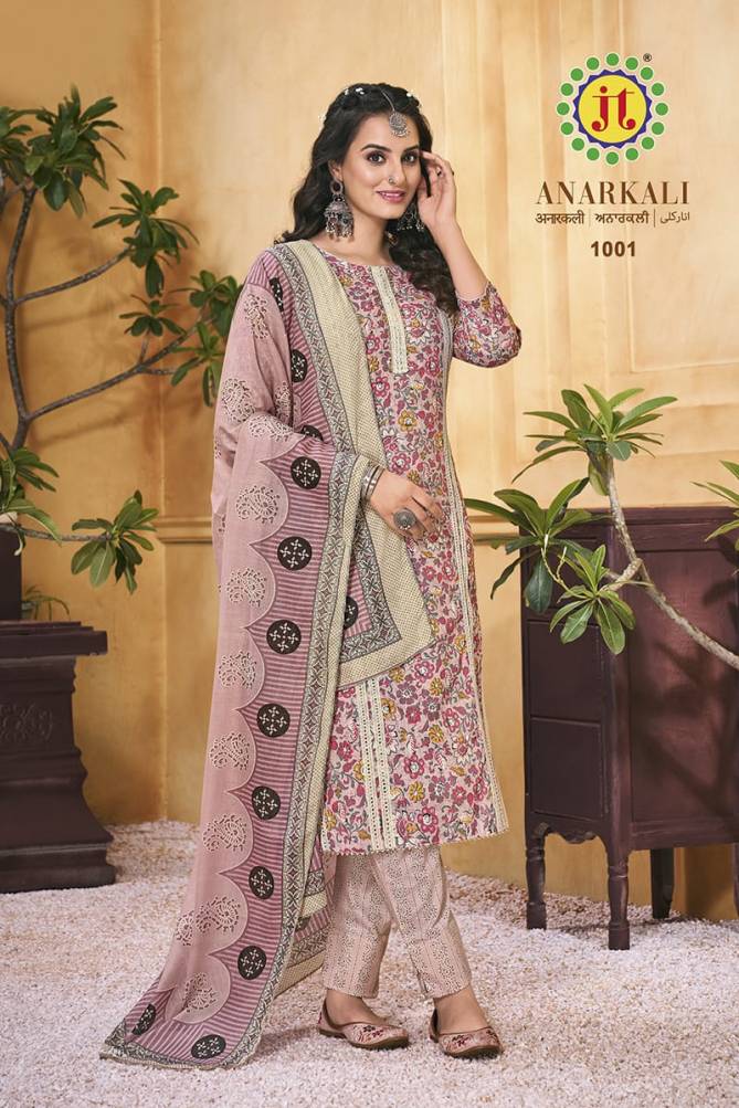 Jt Anarkali Lawn Cotton Dress Material Catalog
